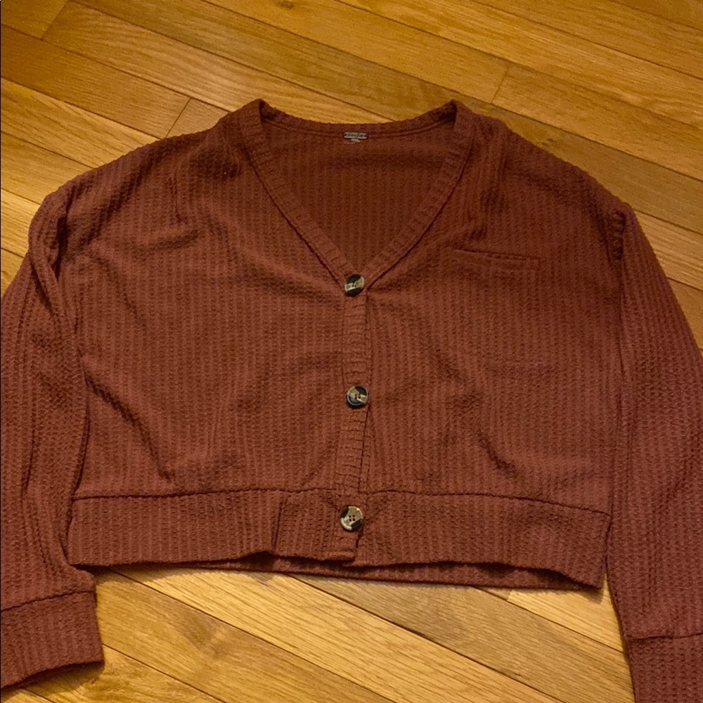 Women's Brown Cardigan Sweater